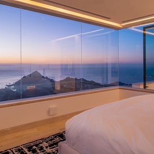 Bedroom suite with ocean views