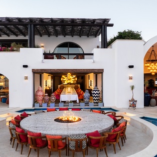 Patio with firepit