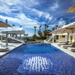 Poolside with ocean views