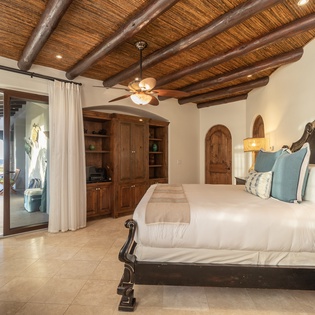 Bedroom suite with patio access