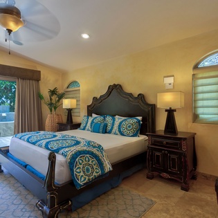 Bedroom suite with patio access