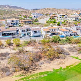 Aerial view of golf course