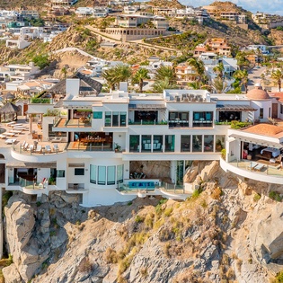 Aerial view of villa