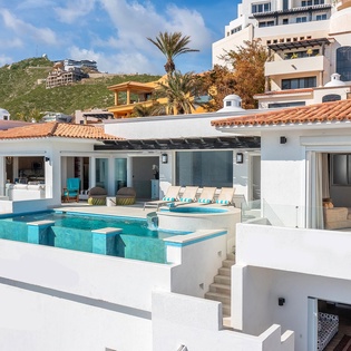 Aerial view of villa