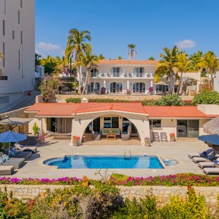 Bird's eye view of villa