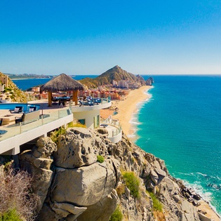 Aerial exterior view with ocean panorama