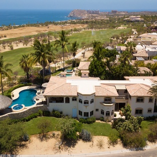 Aerial view of villa