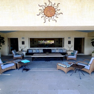 Outdoor seating on patio