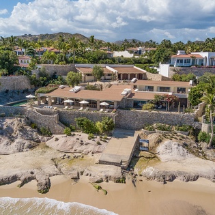 Bird's eye view of villa