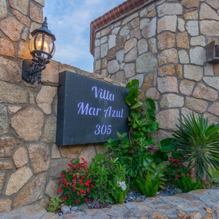 Gate entrance to villa