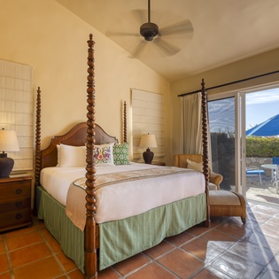 Bedroom suite with patio access