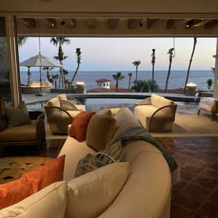 Living area with ocean views