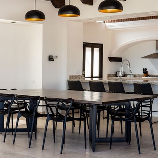 Dining area and kitchen