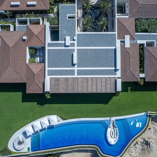 Aerial view of villa