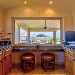 Kitchen with window bar