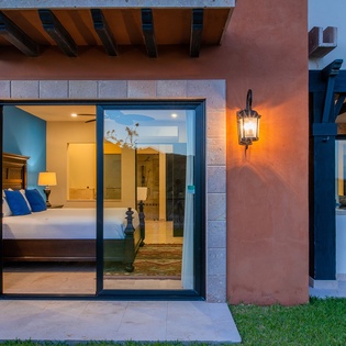 Bedroom suite with patio access