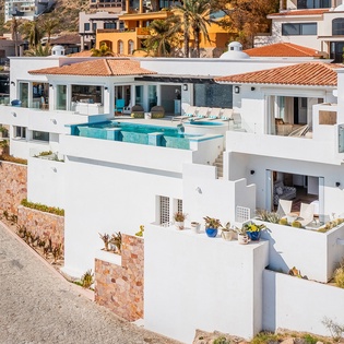 Bird's eye view of villa