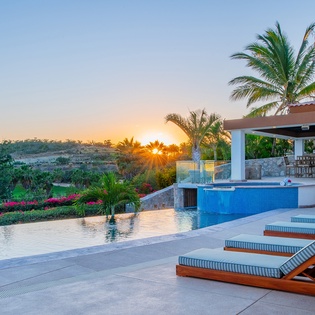 Poolside patio