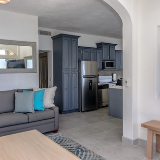 Living area with balcony access