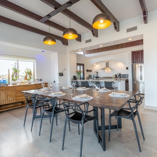 Dining area and kitchen