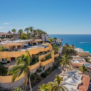 Bird's eye view of villa