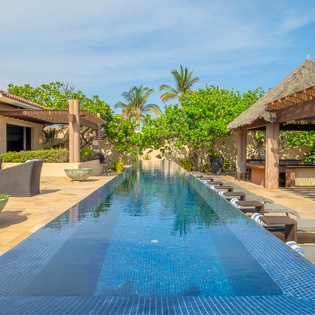 Poolside patio