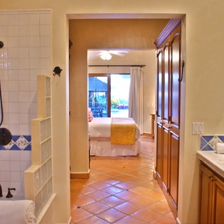 En suite bathroom with walk in shower