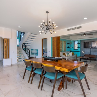 Dining and kitchen area