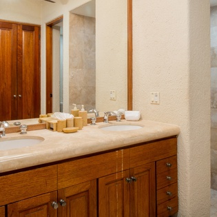 En suite bathroom with walk in shower