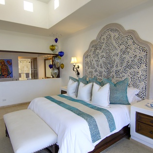 Bedroom suite with ocean views