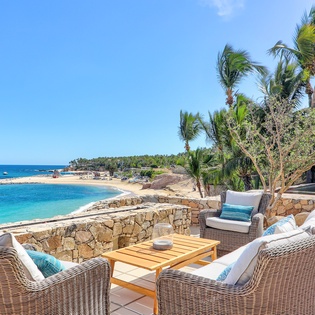 Terrace with beach view
