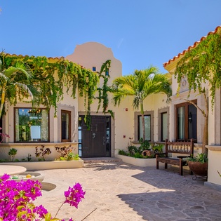 Front exterior of villa