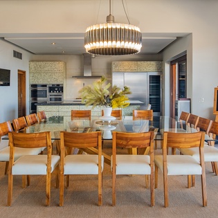 Dining seating 12 with ocean view