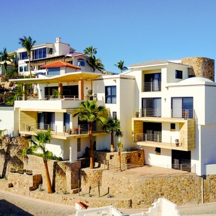 Front of villa