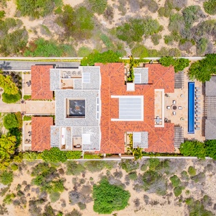 Aerial view of villa
