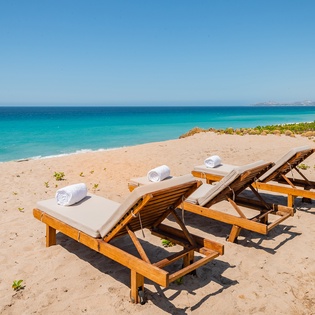 Ocean view and beachfront setting