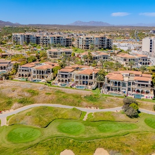 Aerial view of golf course