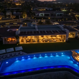 Aerial view of villa