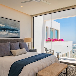 Bedroom suite with ocean views