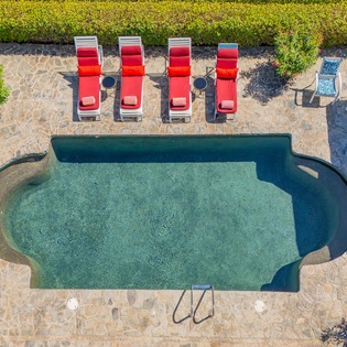 Aerial view of pool