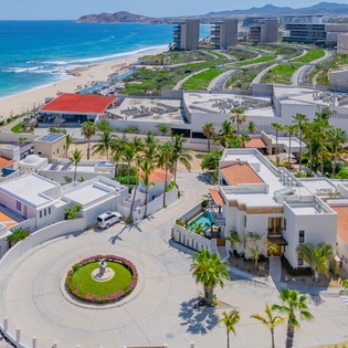 Aerial view of villa