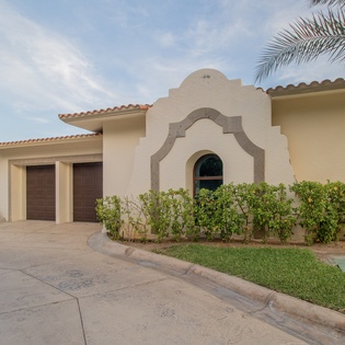 Driveway of villa