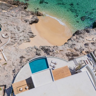 Aerial view of villa