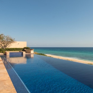 Pool with ocean view