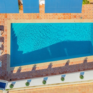 Aerial view of pool