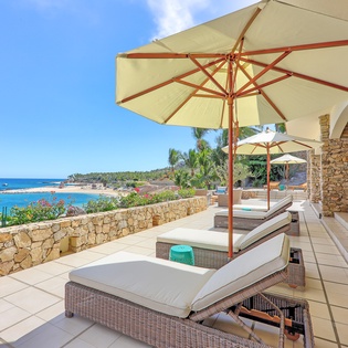 Terrace with lounge chairs