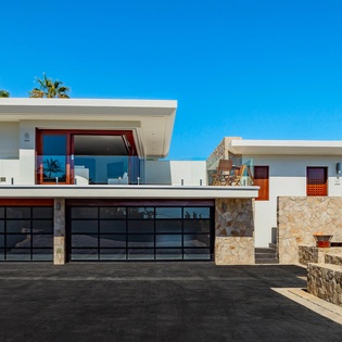 Parking garage of villa