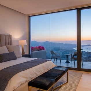 Bedroom suite with ocean views