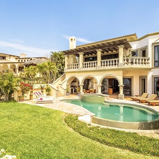Poolside patio