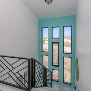 Beautiful stairway with windows -26
